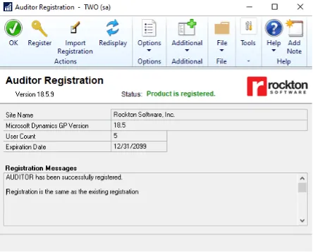 Rockton Product Registration