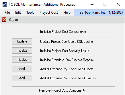 You do not have Access to the Project Cost GL Transaction Entry Form ...
