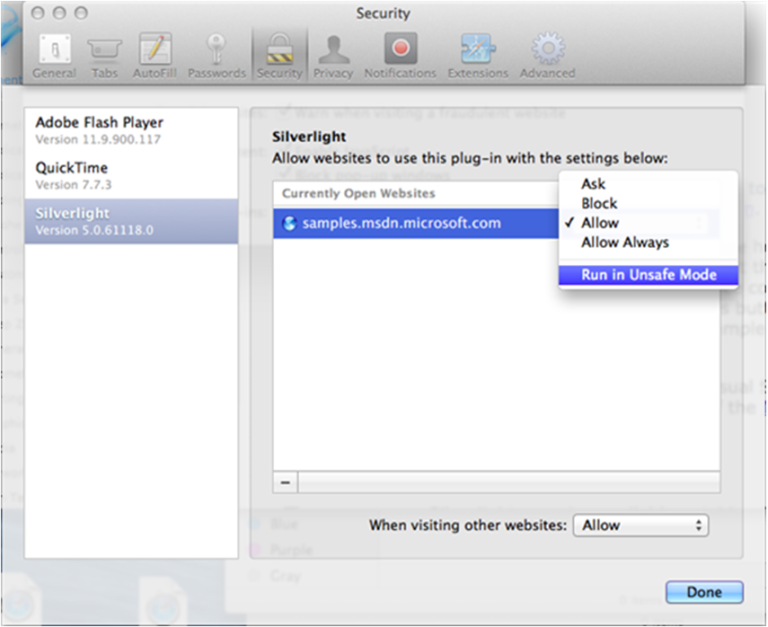 uninstall silverlight on mac