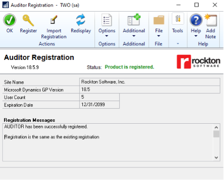 Rockton Product Registration