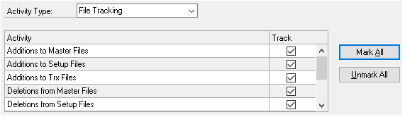 Dynamics GP activity tracking