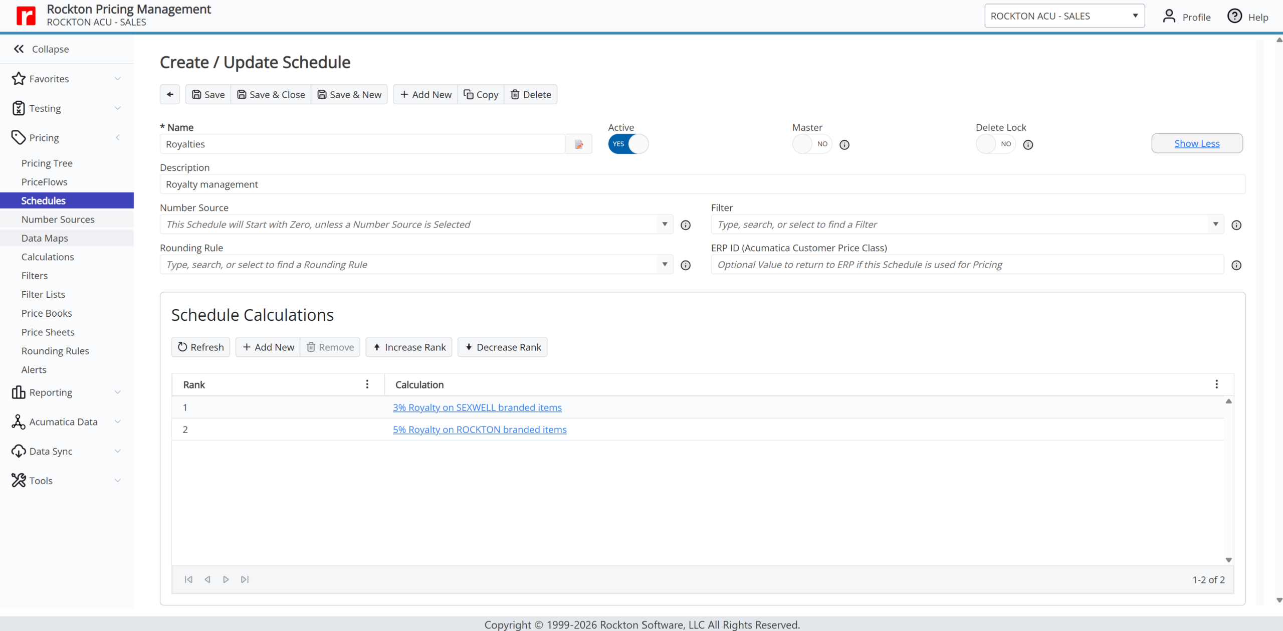 A screenshot of RPM with four hotspots showing line-level tracking and visibility, automatic calculations, accruals and payouts, and the integration with any ERP or sales system.