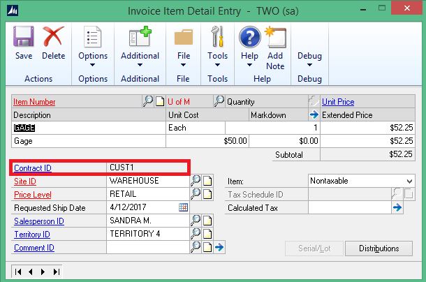 Alternate Omni Price Invoice Entry